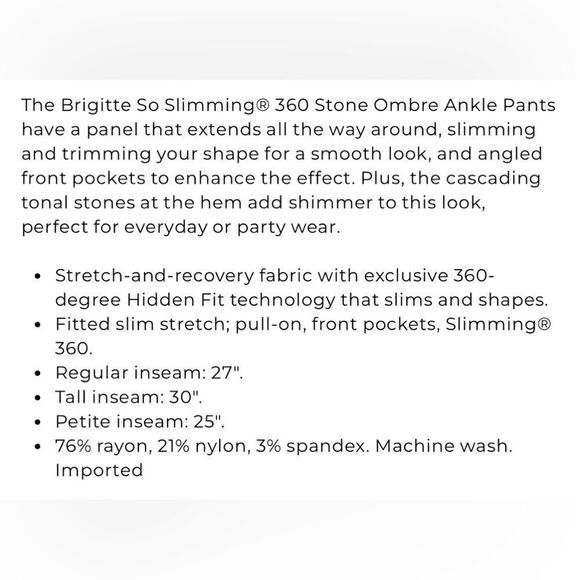 Chico’s Sz 0R   So Slimming 360 Bridgette Pants - Picture 5 of 14